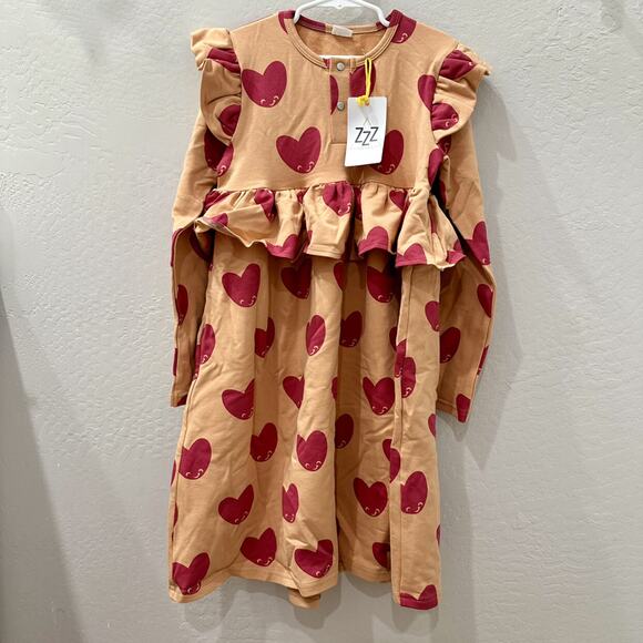NWT ZZZ Hearts Ruffle Dress - Picture 1 of 7